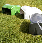 Garages for robotic lawnmowers